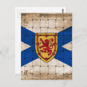 ノバスコシア州の旗(ダメージ加工) ポストカード (正面/裏面)