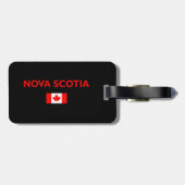 ノバスコシア州カナダ国旗のダークカラー ラゲッジタグ (裏面横)