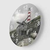 ノバスコシア州サンブロ島サンブロ・ライトハウス ラージ壁時計 (傾斜)