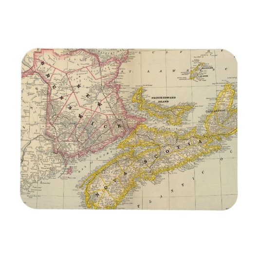 ノバスコシア州ニューブランズウィック マグネット (横)