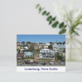 ノバスコシア州ルネンバーグの空中眺め ポストカード (スタンド正面)