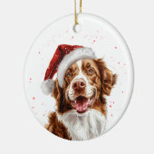 ノバスコシア州 オリジナル 犬のクリスマス セラミックオーナメント (左)