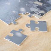 ノバスコシア犬オートバイクリスマスに乗る ジグソーパズル (側面)