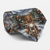 ノバスコシア犬オートバイクリスマスに乗る ネクタイ (ロール)