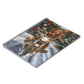 ノバスコシア犬オートバイクリスマスに乗る ノートブック (左側)