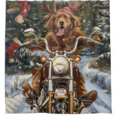 ノバスコシア犬クリスマス シャワーカーテン (正面)