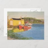 ノバスコシア魚釣り波止場 ポストカード (正面/裏面)