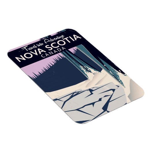 ノバスコシア、カナダの休日の旅行ポスター。 マグネット (右側)