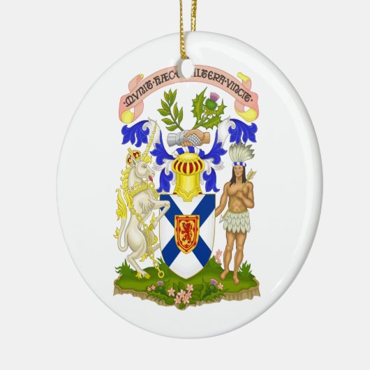 ノバスコシア(カナダ)の紋章付き外衣 セラミックオーナメント (左)