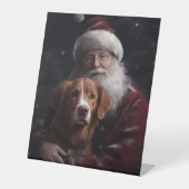 ノバスコシア・ダック・トルラーとサンタクロースの祭りの装い 台座サイン (正面)