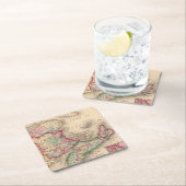 ノバスコシア、ニューブランズウィックのMitchell著地図 スクエアペーパーコースター (インサイチュ)