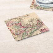 ノバスコシア、ニューブランズウィックのMitchell著地図 スクエアペーパーコースター (アングル)
