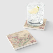 ノバスコシア、ニューブランズウィックのMitchell著地図 ストーンコースター (横)