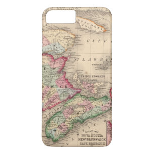 ノバスコシア、ニューブランズウィックのMitchell著地図 iPhone 8 Plus/7 Plusケース