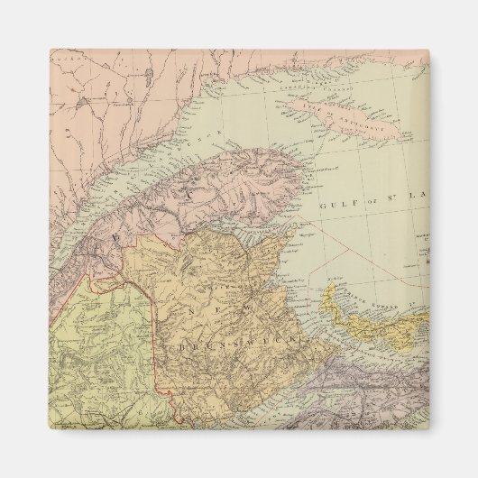 ノバスコシア，ニューブルンスウィック，ケベック マグネット (正面)