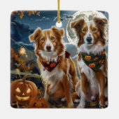 ノバスコシア ハロウィーン 怪しい セラミックオーナメント (裏面)