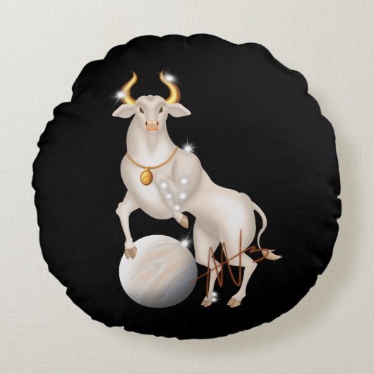 ノバタウラスヴィーナス〔占星術の〕十二宮図 ラウンドクッション (正面)