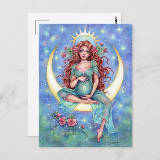 ノバハガキ新生児ムーンマザー ポストカード (正面/裏面)