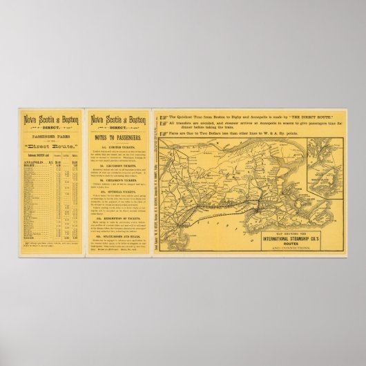 ノバ国際的スコシア州の汽船ルート ポスター (正面)