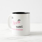 ノバ考え君は名前を理解できない ツートーンマグカップ (正面左)