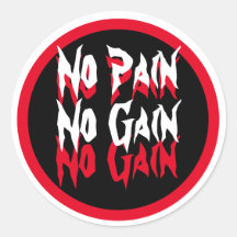 ノパンノゲインフィットネスジム引用文レッド白黒