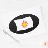 ノビアル国旗のシール 楕円形シール (封筒)