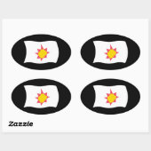 ノビアル国旗のシール 楕円形シール (シート)