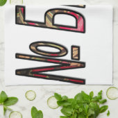 ノビギジ文字アートプリント キッチンタオル (折り畳み)