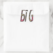 ノビギジ文字アートプリント スクエアシール (バッグ)