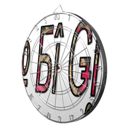 ノビギジ文字アートプリント ダーツボード (正面右)