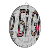 ノビギジ文字アートプリント ダーツボード (正面左)