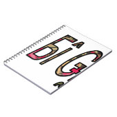 ノビギジ文字アートプリント ノートブック (左側)