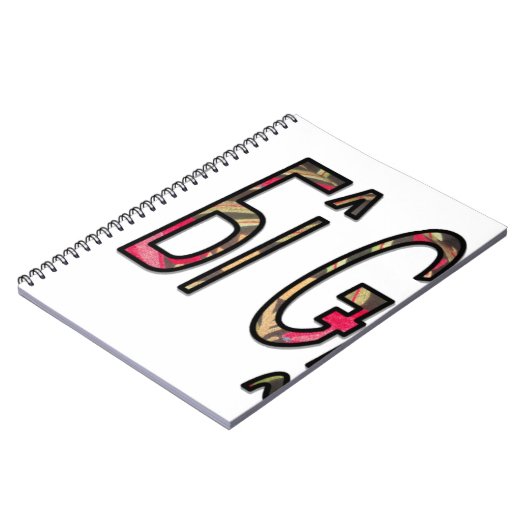 ノビギジ文字アートプリント ノートブック (左側)