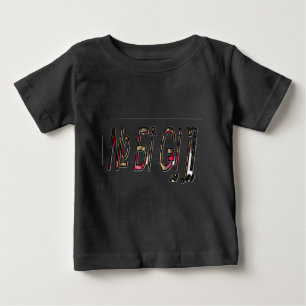 ノビギジ文字アートプリント ベビーTシャツ