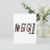 ノビギジ文字アートプリント ポストカード (スタンド正面)