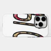 「ノビギジ」文字アートプリント Case-Mate iPhoneケース (裏面 (横))