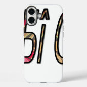 「ノビギジ」文字アートプリント Case-Mate iPhoneケース (裏面)