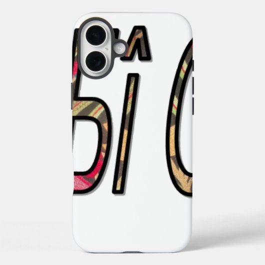 「ノビギジ」文字アートプリント Case-Mate iPhoneケース (裏面)