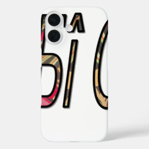 「ノビギジ」文字アートプリント iPhone 16ケース