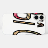 「ノビギジ」文字アートプリント Case-Mate iPhoneケース (裏面 (横))