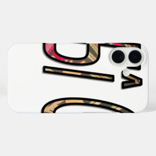 「ノビギジ」文字アートプリント Case-Mate iPhoneケース (裏面 (横))