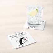 ノビフォビアランニング引用文のワインの出 スクエアペーパーコースター (インサイチュ)