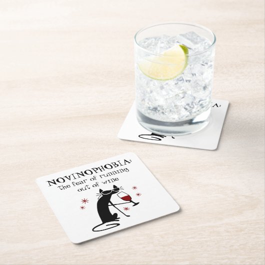 ノビフォビアランニング引用文のワインの出 スクエアペーパーコースター (インサイチュ)