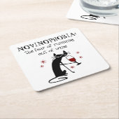 ノビフォビアランニング引用文のワインの出 スクエアペーパーコースター (アングル)