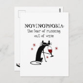 ノビフォビアランニング引用文のワインの出 ポストカード (正面/裏面)