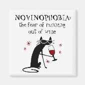 ノビフォビアランニング引用文のワインの出 マグネット (正面)