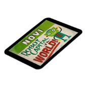 ノビミシガンロボット – おもしろいヴィンテージ マグネット (左側)