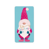 ノピーキングかわいいおもしろいクリスマスサンタ格言ラベル ラベル (正面)