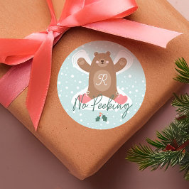 ノピーキングかわいいウッドランドベアースノーエンジェル ラウンドシール