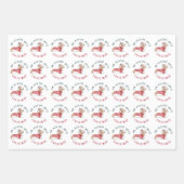 ノピーキングダックシュント犬のクリスマスセーター ラッピングペーパーシート (正面)